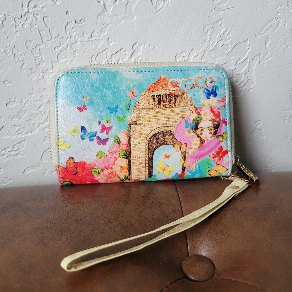Frida Kahlo Wallet Wristlet